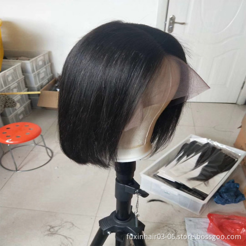 beauty supplies 13x4 4x4 HD Lace Front Wigs Short Transparent Lace Frontal Wig 613 Wig Human Hair Swiss Lace Wholesale Prices